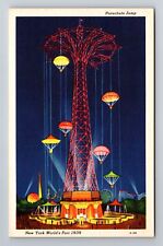 New York City-NY, 1939 World's Fair, Parachute Jump, Vintage Souvenir Postcard picture