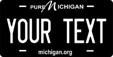 Michigan Black License Plate Personalized Car Auto Bike Motorcycle Tag picture