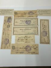 Hamilton, GA Bank of Hamilton Vintage Checks from 1921 Total of Eight picture
