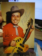 G1 Old MANSFIELD OHIO Postcard TEX FORMAN Guitar Musician Autographed Radio WMAN picture