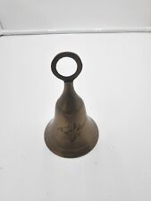Vintage Brass Engraved Hand Bell picture