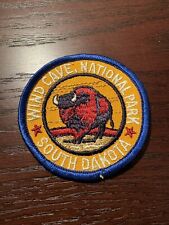 Vintage VTG Wind Cave National Park, South Dakota Embroidered Iron-on Patch picture