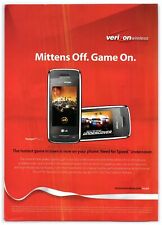 2008 Verizon Wireless Print Ad, LG Voyager Phone Mittens Off Game On Need Speed picture