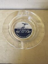 OLD Souvenir Ashtray TAA Airlines Boeing 727 T-Jet Whisper Quiet AUSTRALIA 1960s picture