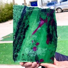 1.48LB Natural green Ruby zoisite (anylite) slice crystal slab sample Healing picture