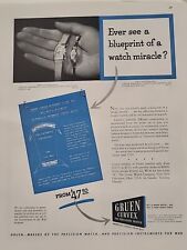 1943 Gruen Curvex Precision Watch Fortune WW2 Print Ad Centurion Baroness picture