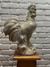 Large Majestic French Country Ceramic Rooster With Crackle Glaze 17 Inches Tall picture