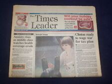 1993 MAY 25 WILKES-BARRE TIMES LEADER - CLINTON READY FOR TAX PLAN WAR - NP 8109 picture