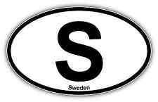 Sweden Vehicle Country Code Oval Car Bumper Window Sticker Decal 6