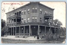 Pewaukee Wisconsin Postcard The Savoy Building Exterior View 1916 Vintage Posted picture