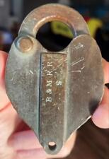 WILLIAMS PAGE & CO BOSTON BRONZE BRASS B&M OBSOLETE LOCK PADLOCK AS IS,NO KEY picture