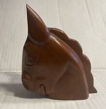Vintage Wood hand carved Horse head picture