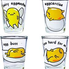 Sanrio Gudetama Shotglass Set 4pc Mini Glasses Lazy Egg Cute Kawaii picture
