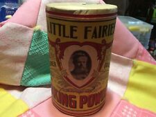 Vintage Little Fairies Baking Powder Cardboard Cannister Lithograph Label Empty picture