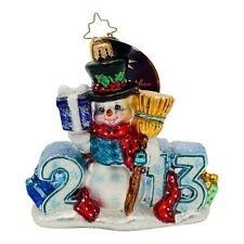 Christopher Radko Here's To The New Year Glass Christmas Ornament 4