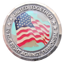 UNITED TOGETHER THE FIGHT AGAINST TERRORISM 9/11 Pentagon CHALLENGE COIN, NICE picture