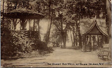 Vtg 1910s Quaint Old Well Glen Island New York NY Postcard picture
