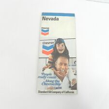 VINTAGE 1973 STANDARD GAS OIL COMPANY TOURING GUIDE MAP OF NEVADA 18 X 27 picture