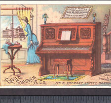 Guild, Church & Co Piano Factory View 1880's Victorian Advertising Trade Card picture