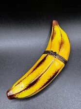 Rochard Limoges France “Ripe Banana” Fruit Porcelain Trinket Ring Box Peint Main picture