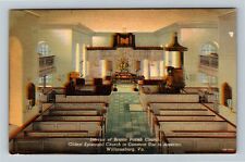 Williamsburg VA-Virginia, Interior Bruton Paris Church, Vintage Postcard picture