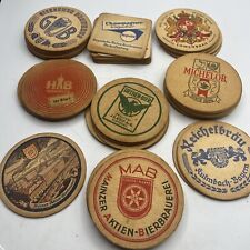 47 Vintage German Beer Bier Coasters Michelob Cork Cardboard MAB Binding picture