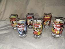 Set of 6 Vintage The Sunday Funnies Collectors Glasses c/a 1976  picture