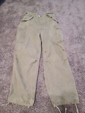 Army M51 Field Trousers Shell M-1951 Pants Mens Korean War Vintage 50s Sz 34x31 picture