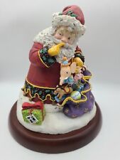 1999 Mary Engelbreit Christmas Wonder Santa Sculpture on Wood Base 10in picture