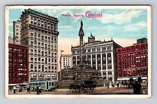 Cleveland OH-Ohio, Public Square, Antique Vintage Souvenir Postcard picture