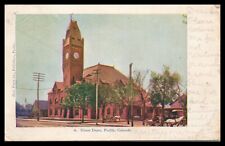 Union Depot Pueblo Colorado Postcard c1907 Undivided Back Train Station Railroad picture