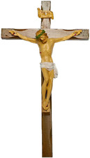 Resin Wall Crucifix | Jesus Nailed to the Cross Figure | 5 Sizes | Hang above Do picture