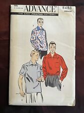 1957 Vintage Advance Sewing Pattern #8486 Men's Sport Shirt Medium 38-40 picture