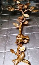 French Ormulu Three arm bronze & Porcelain  Candelabra with birds and flowers picture