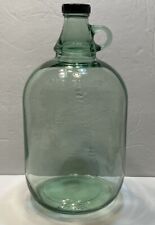 VINTAGE 1951 Duraglas One Gallon Jug Green Glass Screw Lid Bottle Large 1512 W 1 picture