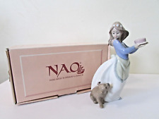 NAO Ladro Puppy's Birthday Figurine Porcelain Girl w/ Puppy/ Cake 1987 Boxed picture