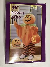 Vintage Halloween 36” Porch Kids Door Greeter  Pumpkin Outdoor Open Box picture