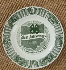 Ohio 4-H 50th Anniversary Plate Ottawa County - Listed As 5-H Club - Rare picture