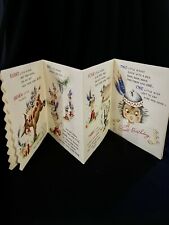 VTG 1940’s Birthday Card 10 Little Wishes Native American -unused - SEE PHOTOS picture