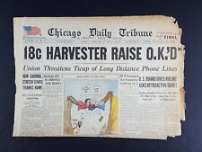 18c Harvester Raise O.K.'D 1946 Old Newspaper Chicago Tribune Feb 19 picture