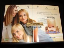 vintage L'OREAL Hair Care 2-Page PRINT AD 1996 DIANE KRUGER sexy blonde women picture