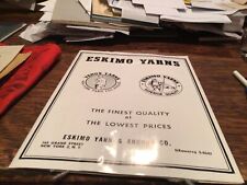 Eskimo Yarns Huge Sample Card, Special Offers, Price List c1950 picture