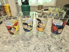 Rare Vintage Star Trek CBS Pinter Glasses Set Of Four, Kirk, Spock, McCoy,Scotty picture