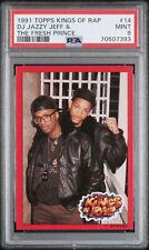 WILL SMITH 1991 Topps Kings Of Rap DJ Jazzy Jeff & THE FRESH PRINCE #14 PSA 9 picture