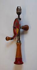 DUNLAP hand crank vintage drill with bit storage 0-1/4 inch capacity picture