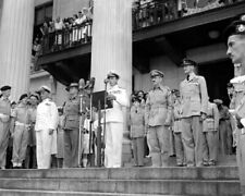 Admiral Lord Louis Mountbatten Japan's Surrender Ceremony 8x10 WWII Photo 186a picture