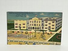 Postcard Martha Washington Hotel & Apts Ocean at 8th St Virginia Beach VA A65 picture