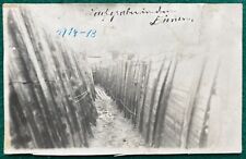 RPPC German Trenches WW1 Real Photo Postcard WWI Soldier Belgium Weltkrieg 1918 picture