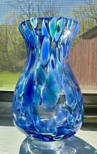 Beautiful Vintage Blue And Turquoise Bud Vase picture