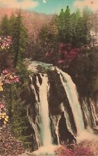 Shasta County CA California, Burney Falls, Vintage Hand Colored Postcard picture
